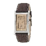 Emporio Armani Men's Brown Leather Strap Watch