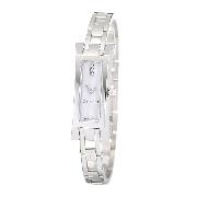 Gucci G Link Ladies' White Mother of Pearl and Diamond Watch