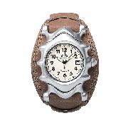 Oakley Saddleback Men's Brown Leather Strap Watch