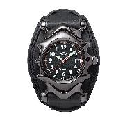 Oakley Saddleback Men's Ion Plated Black Leather Strap Watch