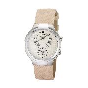 Philip Stein Ladies' Cream Leather Strap Watch