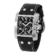 Tw Steel Goliath Men's 42Mm Chronograph Leather Strap Watch