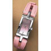 Next - Pink Leather Twin Strap Watch