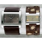 Next - Brown Embroidered Strap Watch