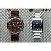 DKNY Silver Square Watch