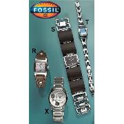 Fossil Wood Effect Bracelet Watch